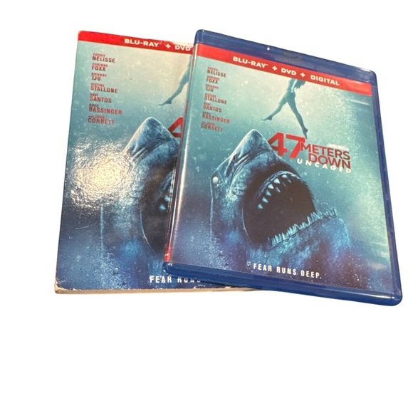 7 MOVIES/50$ 47 Meters Down: Uncaged Blu-ray + DVD Combo - Shark Thriller! - Picture 1 of 4